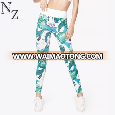 Hot sale wholesale custom printed women high waisted workout leggings